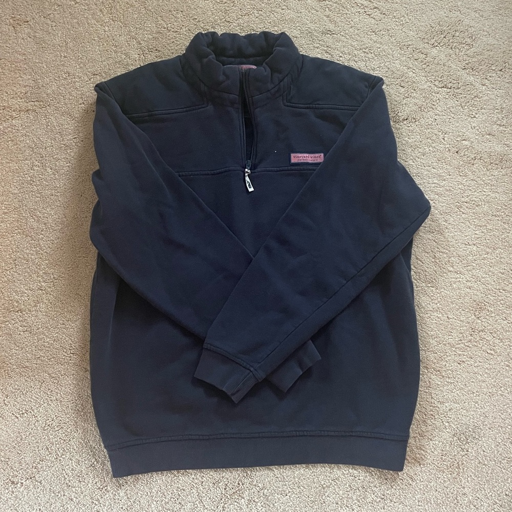Navy shep quarterzip from vineyard vines